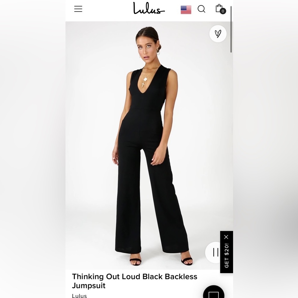 Lulus Thinking Out Loud Backless Jumpsuit, Black, Size XS - Picture 2 of 13
